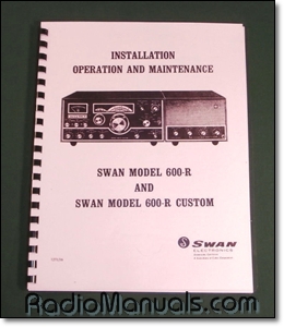 Swan 600-R Operations Manual with 11" x 26" Foldout Schematic